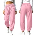 thumbnail image 4 of Pileajo Women's Casual Wide Leg Pants Drawstring High Waist Trousers Going out Jogger Pants with Side Pockets, 4 of 9