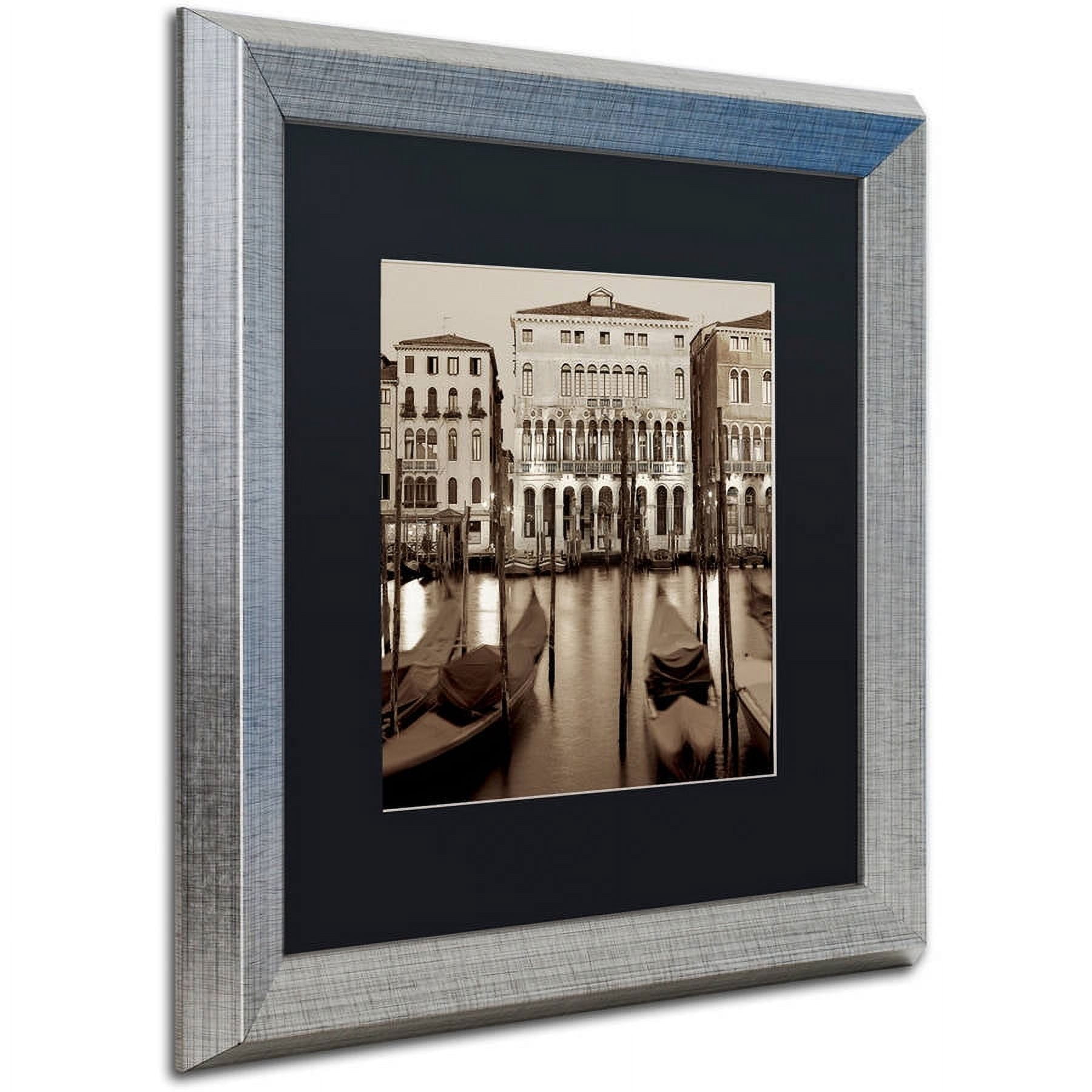 Trademark Fine Art "Venezia I" Canvas Art by Alan Blaustein, Black Matte, Silver Frame