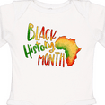 thumbnail image 4 of Inktastic Black History Month Africa in Red Yellow and Green Boys or Girls Long Sleeve Baby Bodysuit, 4 of 5