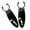 Black, variant on Paddle Storage Clips for Inflatable Paddle Boards, ABS Kayak Paddles Retainer Set for Lake and Beach Paddling Use
