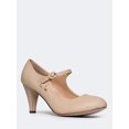 thumbnail image 1 of J. Adams Pixie Adorable Vintage Round Toe Kitten Heel Mary Jane Pump, 1 of 4