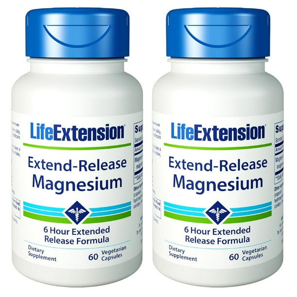 Life Extension ExtendRelease Magnesium 60 VCapsules (Pack of 2