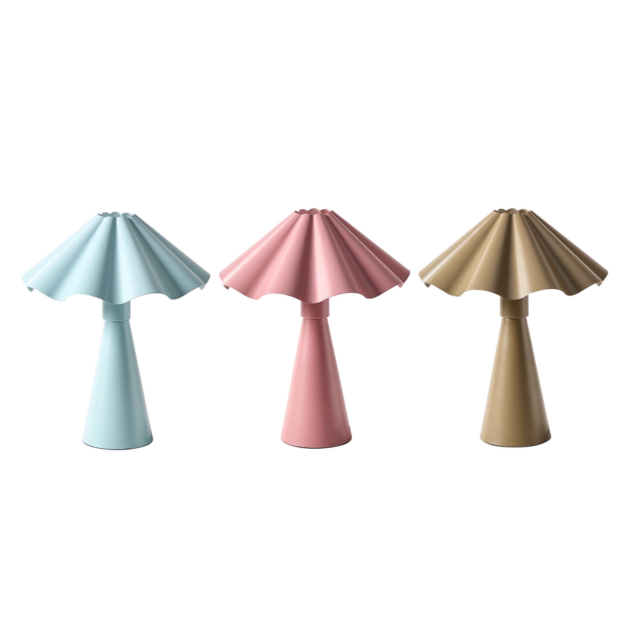 Beautiful 14" Hydrangea Ruffled Enamel Table Lamp by Drew Barrymore