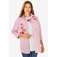 thumbnail image 5 of Woman Within Plus Size 2-Piece Embroidered Poplin Tunic And Tee Set, 5 of 6