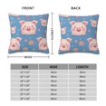 thumbnail image 2 of Fuzoiu Cute Pig Flowers Print Square Pillow Cover,Hidden Zipper Design,Luxury Square Pillow Case, Throw Pillow,Couch Cushion-16"x16", 2 of 5