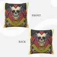 thumbnail image 3 of ZICANCN Skull Death Design Decorative Throw Pillow Covers , Couch Sofa Decorative Knit Pillow Covers for Living Room Farmhouse 12"x12", 3 of 8