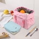 thumbnail image 4 of Bolsa De Almuerzo De Tela Oxford Bolsa térmica para almuerzo para mujer (1 unidad), con múltiples bolsillos, cierre de cordón, color rosa, morado y verde Yulucky, 4 of 9