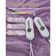 thumbnail image 3 of GARVEE Electric Blanket King Size with Dual Control,90"x100" Soft Flannel Waffle Heated Blankets,4 Heating Levels & 10 Hours Auto Off,Purple, 3 of 8