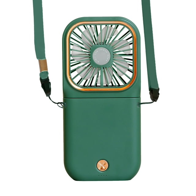 Graflsoa Ventilateur Portable à Tour de Cou Réglable avec Support de Téléphone, Dispositif de Refroidissement Rechargeable à 3 Vitesses pour Usage Extérieur, Voyage et Bureau