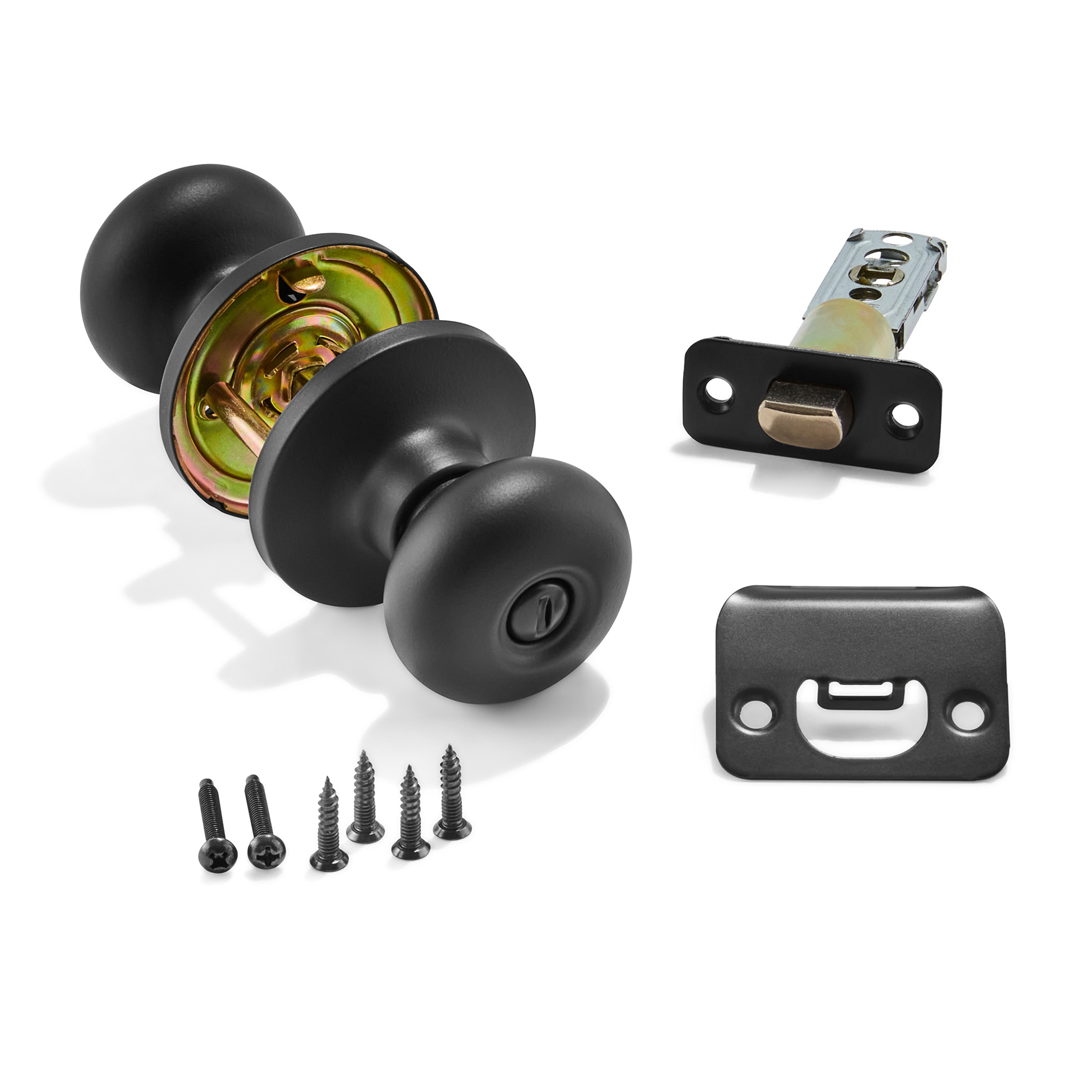 Hyper Tough Privacy Bed & Bathroom Mushroom Doorknob, Matte Black photo 2