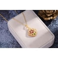 thumbnail image 3 of HOOUN White Natural Jade Lotus Pendant Necklace 18K Gold Plated Real Jewelry, 3 of 5