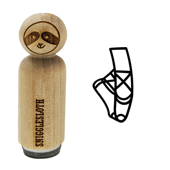 Ballet Ballerina Slippers Rubber Stamp for Scrapbooking Crafting Stamping - Mini 1/2 Inch