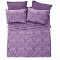thumbnail image 2 of Lux Decor Collection Paisley Printed Queen Bed Sheets Set, Microfiber 6 Piece Bedding Set - Purple, 2 of 7