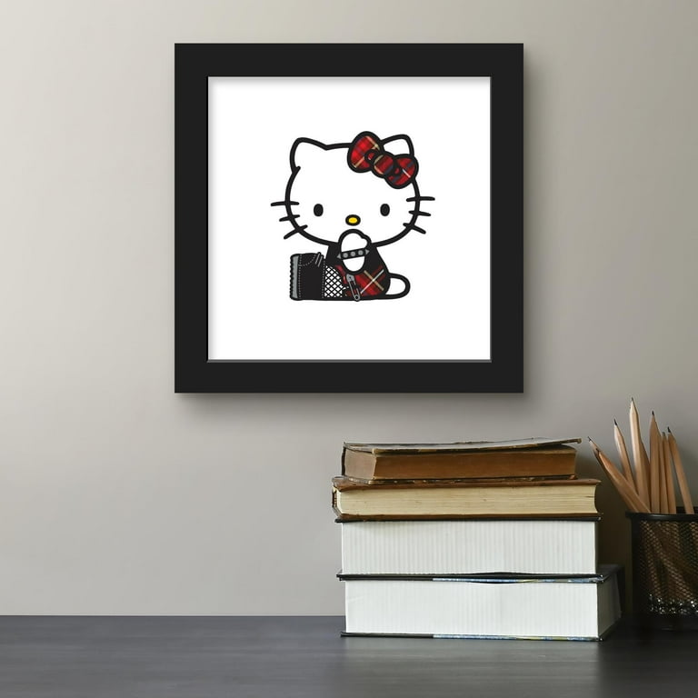 Gallery Pops Sanrio Hello Kitty - Punk Red Wall Art, Black Framed
