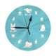 thumbnail image 1 of Reloj de pared de yoga con pollo, silencioso, de 10 pulgadas, estilo rústico retro, decorativo para sala de estar, cocina, hogar, baño y dormitorio, 1 of 7