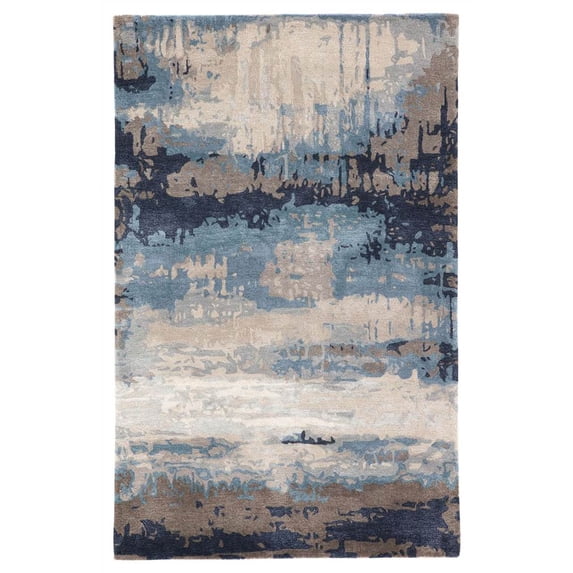 Jaipur Living Benna Handmade Abstract Blue Gray Area Rug 9'X13'