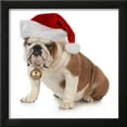 thumbnail image 2 of Christmas Dog  English Bulldog Wearing Santa Hat Holding Christmas Bell, Animals Seasons Framed Art Print Wall Art by Willee Cole Sold by Art.Com, 2 of 5