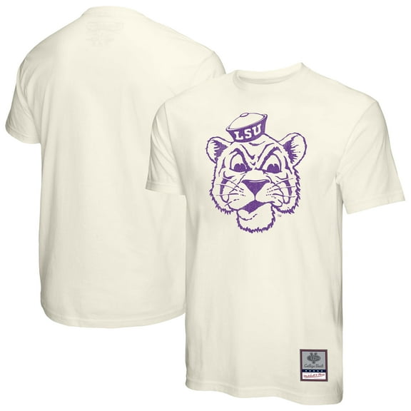 Men's Mitchell & Ness Cream LSU Tigers Vintage Tone T-Shirt