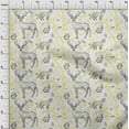 thumbnail image 4 of oneOone Cotton Poplin Yellow Fabric Animal Diy Clothing Quilting Fabric Print Fabric By Yard 42 Inch Wide, 4 of 4