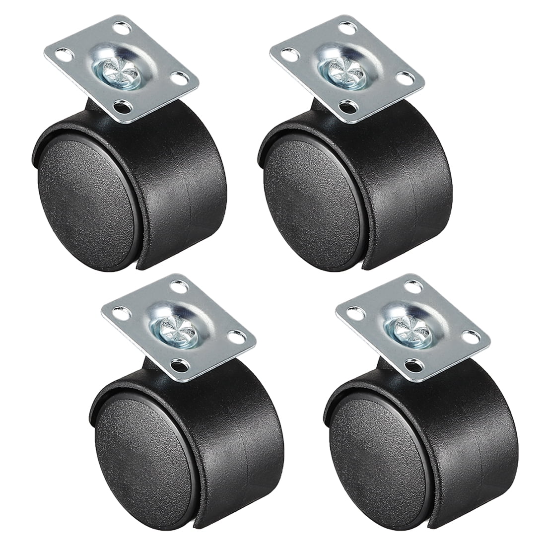 Swivel Casters 1.25'' Nylon 360 Degree Top Plate Caster Wheels 4 Pcs