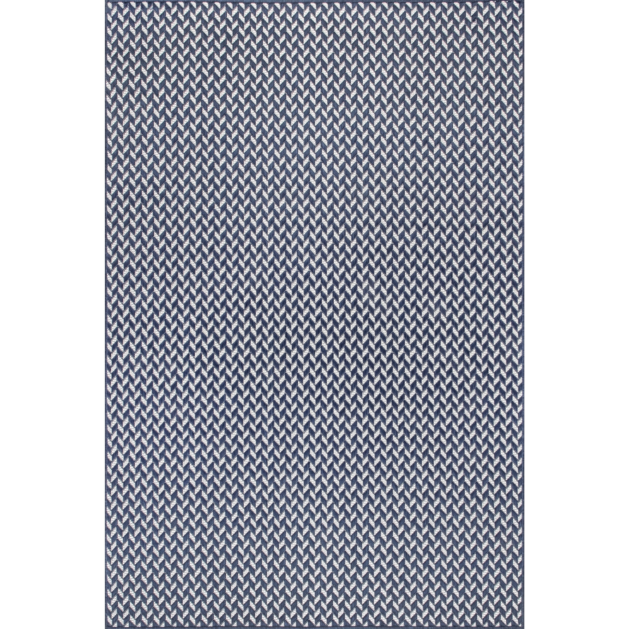 nuLOOM Camryn Herringbone Indoor/Outdoor Area Rug, 8' x 10', Camryn Navy