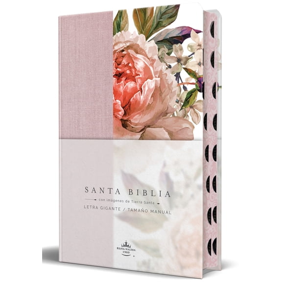 Rvr 1960 TamaÃ±o Manual Letra Gigante Tela Con Flores Rosadas, Canto Pintado E Ãndice / Spanish Bible Rvr 1960 Giant Prin, (Hardcover)
