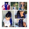 thumbnail image 4 of Blue Ponytail Extensions Hair With Tinsel for Women Girls Hair Accessories Synthetic Braiding Hair Pieces With Rubber Band Daily Party Festival Halloween Rave Wacky Crazy Hair Extensions 27.5 inch, 4 of 8
