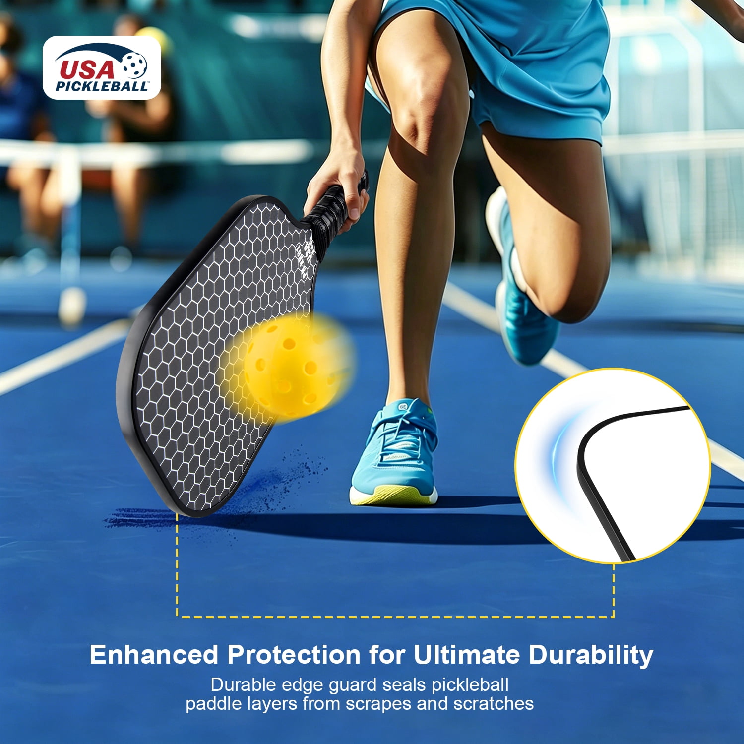 Zacenei Pickleball Paddles Set of 2,Fiberglass Pickle Ball Paddle,Lightweight Pickleball Rackets 2Pack for Adult Teenager w/ Balls,Bag,Professional Equipment for Beginners Intermediate,Black
