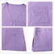 thumbnail image 5 of Ceisia Men's Solid Color V-Neck Nurse Uniform Set, Short Sleeve Scrub Top with Elastic Waist Pants for Healthcare Professionals Purple L Gifts, 5 of 7