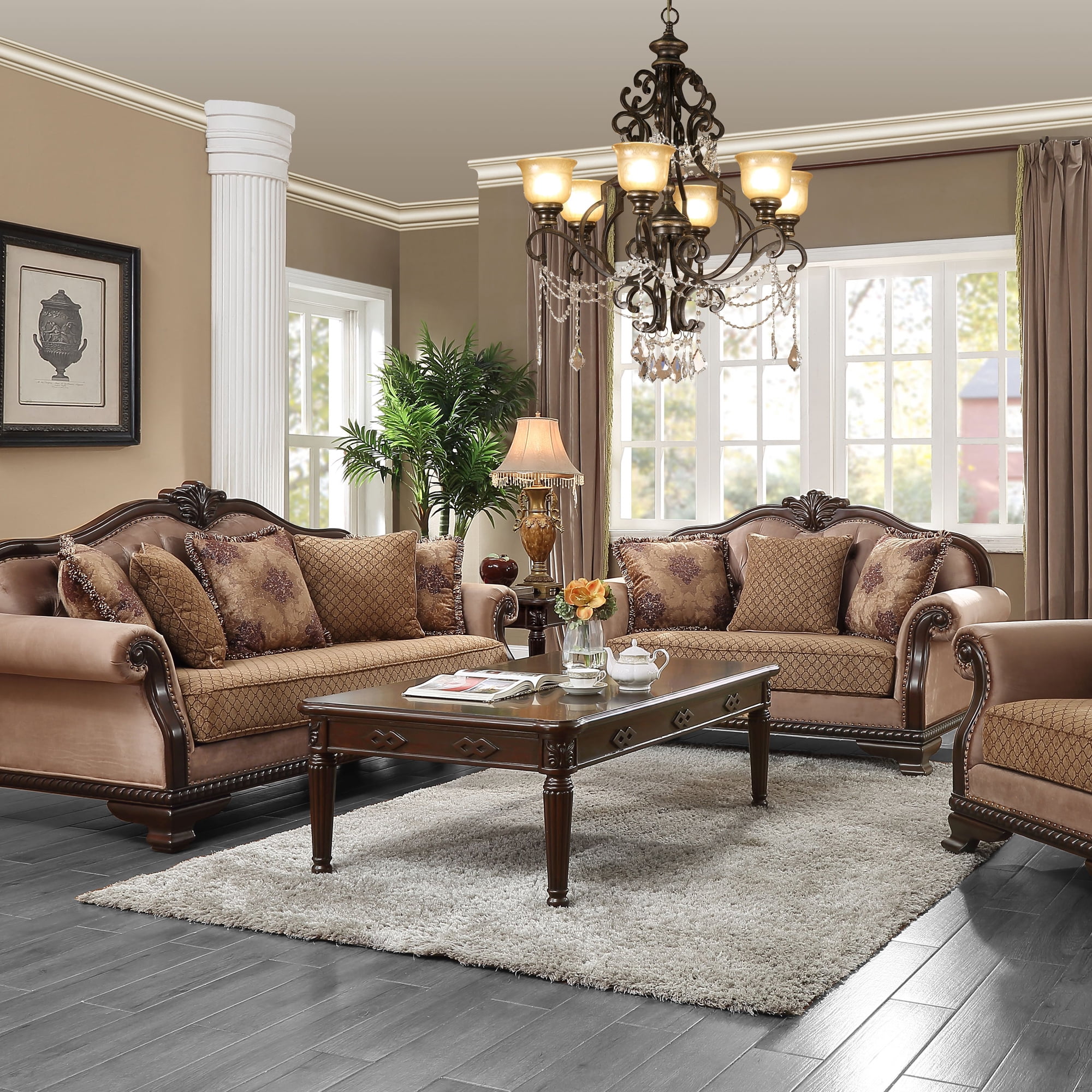 ACME Chateau De Ville Rectangular Coffee Table in Espresso