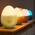 thumbnail image 1 of Lámpara de Noche con Forma de Huevo y Carga Usb, Lámpara de Escritorio para Cabecera, Luz Decorativa para Dormitorio, Luz de Noche para Dormir, 1 of 7