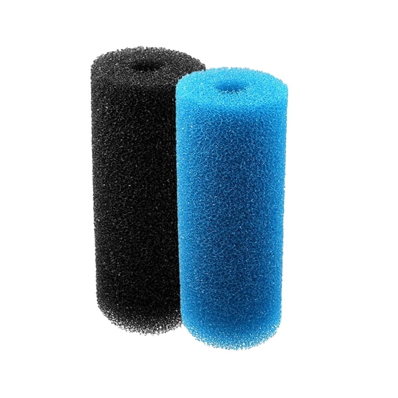 Delapan 5.9 inch Pre-Filter Blue Black Foam Replacement Sponge Filtration Kit for Aquarium Fish Tank, 2 Pack