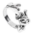 thumbnail image 1 of 1PC Fashion Cat Open Ring Retro Cat Totem Finger Ring for Friends (Silver), 1 of 7