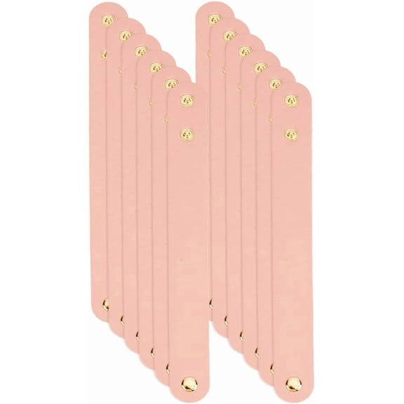 12Pcs Adjustable Genuine Leather Bracelets 8.7 Inch Blank Leather Bracelet 1 Inch Wide Two Snap Cowhide Bracelets DIY Craft Wristband Cowhide Wristband for DIY Craft Jewelry Making