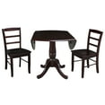 thumbnail image 3 of International Concepts Christine 42" Round Top Pedestal Table with 2 Chairs - Rich Mocha, 3 of 10