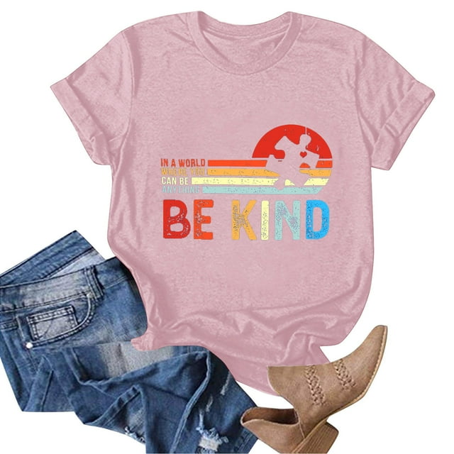 TSADFHJI Hauts de Noël pour Femmes Aguichant Mode Décontractée Imprimé Col Rond Manches Courtes Chandail T-Shirt S