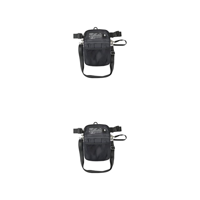 kurtrusly Adjustable Belt Fanny Pack With Large Capacity For Nursery Tool Storage Waist Bag Pouch Tape Storage Black <20L 2Set
