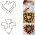 thumbnail image 3 of Hyasfey Bee Hive Wreath Frame Heart Metal Wire Form Bee Shaped Wire Frame Wreath Form for Flowers Ribbons DIY Wreath Home Decor, 3 of 8