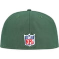 thumbnail image 4 of Men's New Era Green Green Bay Packers Throwback Main 59FIFTY Fitted Hat, 4 of 6