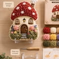 thumbnail image 6 of Whimsical Village 3D Fabric Poke Art Kit, Floral Mushroom Cottage Creative Craft, DIY Poke Art for Home Decor, Cottage Handmade Hobby Gift, Poke Art Kits for Adults (mushroom), 6 of 6