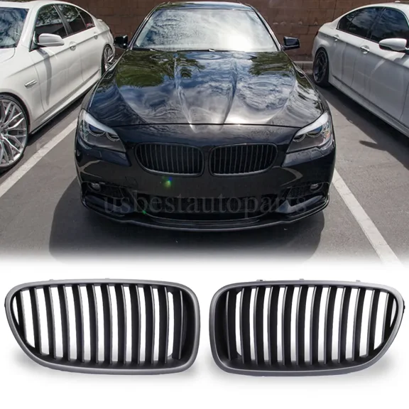 Matte Black Front Kidney Grille Grill 2010-2016 Fit For BMW F10 M5 528i 535i