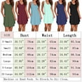 thumbnail image 3 of Liher Women Sleeveless V Neck Dress Knee Length Tank Summer Dress Wine Red Vest Beach Sundress with Pocket Clothes Size M, 3 of 6