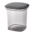 thumbnail image 1 of Almacenamiento de juguetes, asiento acolchado otomano para el hogar, de almacenamiento portátil, reposapiés transparente, taburete para entrada, Gris, 1 of 9