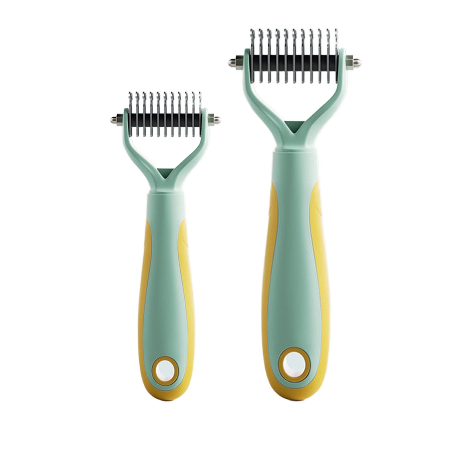 ACDANC 2026 New 2Pcs Cat Brush Pet-Friendly Cat Brush for Shedding Ergonomic Anti-Static Cat Grooming Supplies Blue Small + Blue Large for Daily Grooming Shedding Control Pet Care Home Use