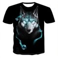 thumbnail image 3 of ICHUANYI Clearance Men Short-Sleeved Printed Color Buttons Fashion Cardigan Casual T-Shirt Tops(Black, M) Ichuanyi Ichuanyi, 3 of 4