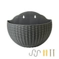 thumbnail image 7 of YaoZQ Durable Semi-Circular Wall Flower Pot, 8.3 inch Rattan Basket. Lightweight Hanging Planter for Home, Office & Entryway, 7 of 7