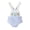 White, variant on UACY Baby Boy Girl First Easter Outfit Bunny Print Romper Sleeveless Hooded Jumpsuit Newborn Spring Clothes