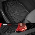 thumbnail image 3 of Motor Trend FlexTough Guard All-Weather Car Floor Mats, Waterproof Heavy Duty Rubber, Trim-to-Fit Universal Anti-Slip, for Truck SUV Van, Black, 3 of 9