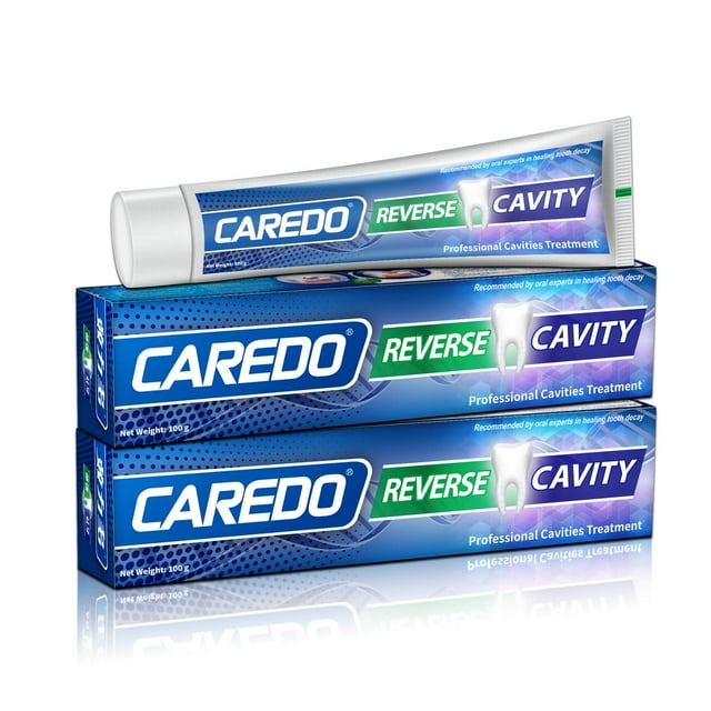 Pasta de dientes CAREDO Cavity Reversal con hidroxiapatita de 100 g, paquete de 2