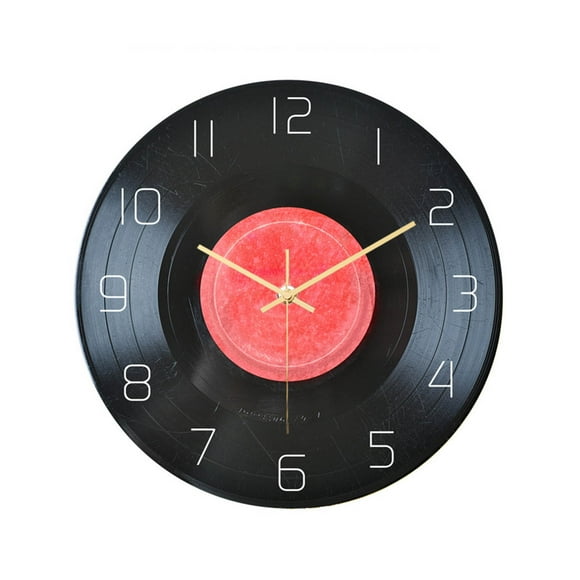 Acrylic Wall Clock - Unique Retro Music - Themed Design, Metal Hands, Accurate Timing, Perfect for Home, Bedroom, Music Room Decoration